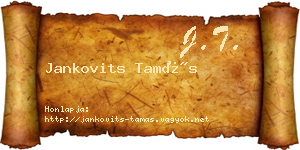 Jankovits Tamás névjegykártya