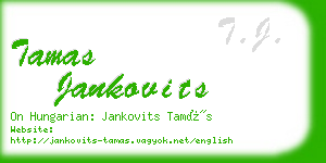 tamas jankovits business card